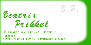 beatrix prikkel business card